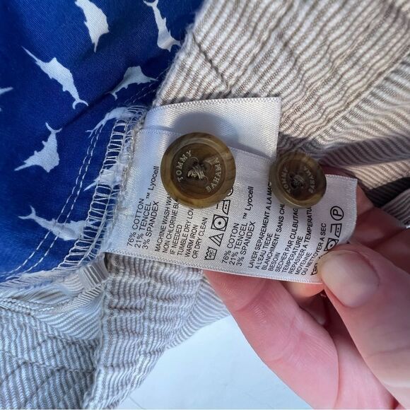 Tommy Bahama Pants Mens Sz XXL Beach Full Elastic pull on cotton Blend Blue - Picture 14 of 16